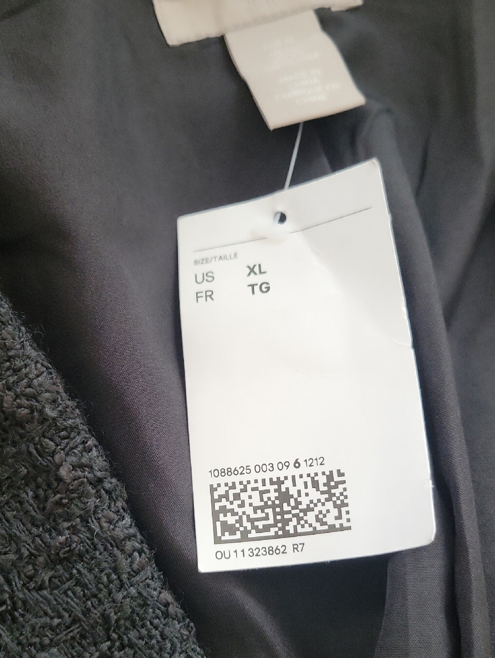 NWT H&M Black Textured-Weave Blazer Size XL - Picture 5 of 10